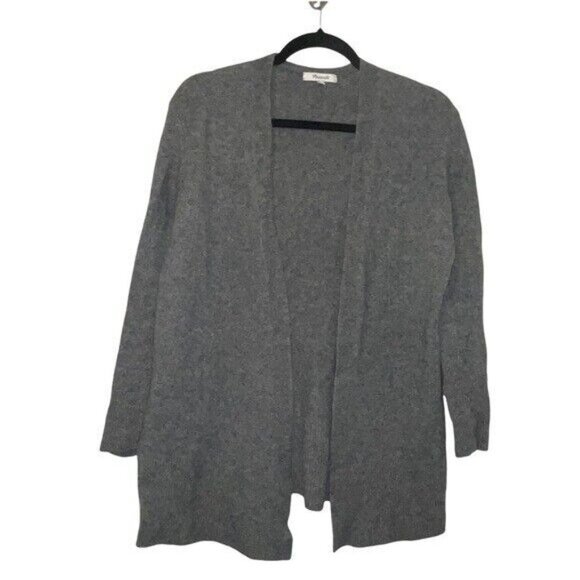 Madewell Sweaters - Madewell Kent Women's Sweater Cardigan Grey Merino Wool Blend Open Front XS